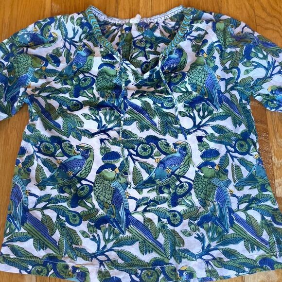 Anokhi Koki 100% Cotton, Indian Bird Blouse size 2-3 years - Picture 2 of 9